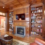 Peach Paneled Library